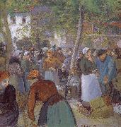 Camille Pissarro Market oil painting